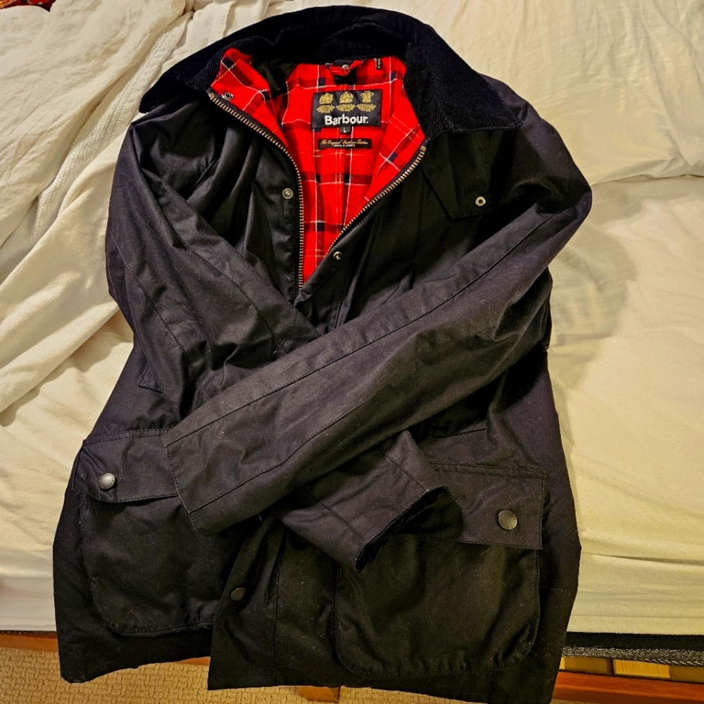 The Original Barbour Tartan Waxed Jacket Size L (New w/o Tag)